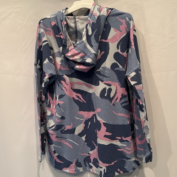 💜3/$15 Adidas Blue Pink Hooded Shirt - Picture 4 of 6